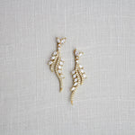 Delicate Rose gold cubic zirconia wedding jewelry set - LEAH - Treasures by Agnes