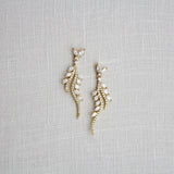 Delicate Rose gold cubic zirconia wedding jewelry set - LEAH - Treasures by Agnes