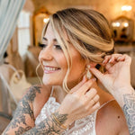 Rose gold necklace and earrings for Bride - CAMILLA - Treasures by Agnes