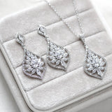 Rose gold necklace and earrings for Bride - CAMILLA - Treasures by Agnes