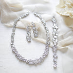 Rose gold Statement backdrop necklace and earrings - ALEXA - Treasures by Agnes