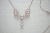 Crystal drop Cubic zirconia bridal backdrop necklace - HEIDI