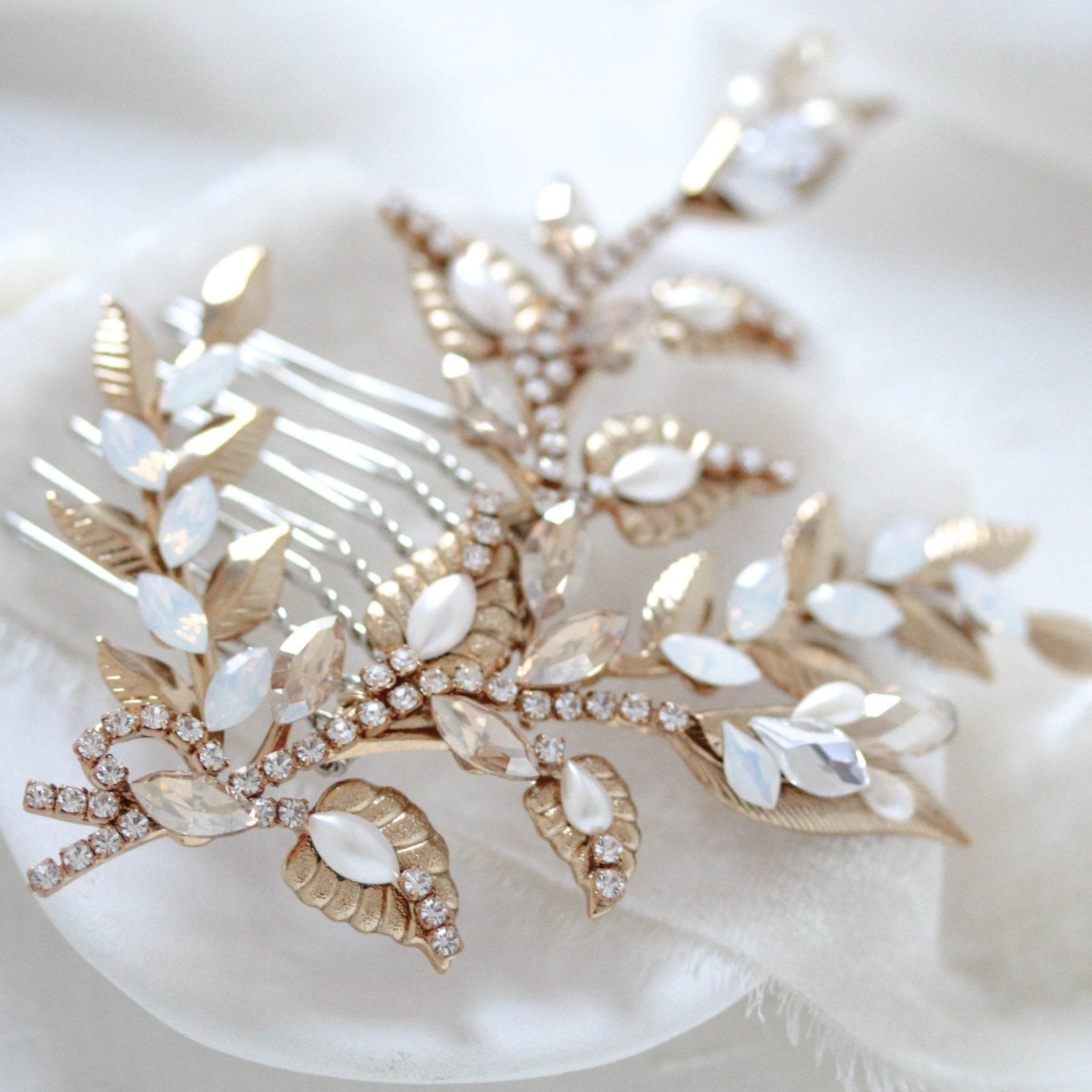Crystal Bridal Hair comb Rose Gold Hair Comb for Bride Crystal Bridal Hair comb Rose Gold Hair Comb for Bride