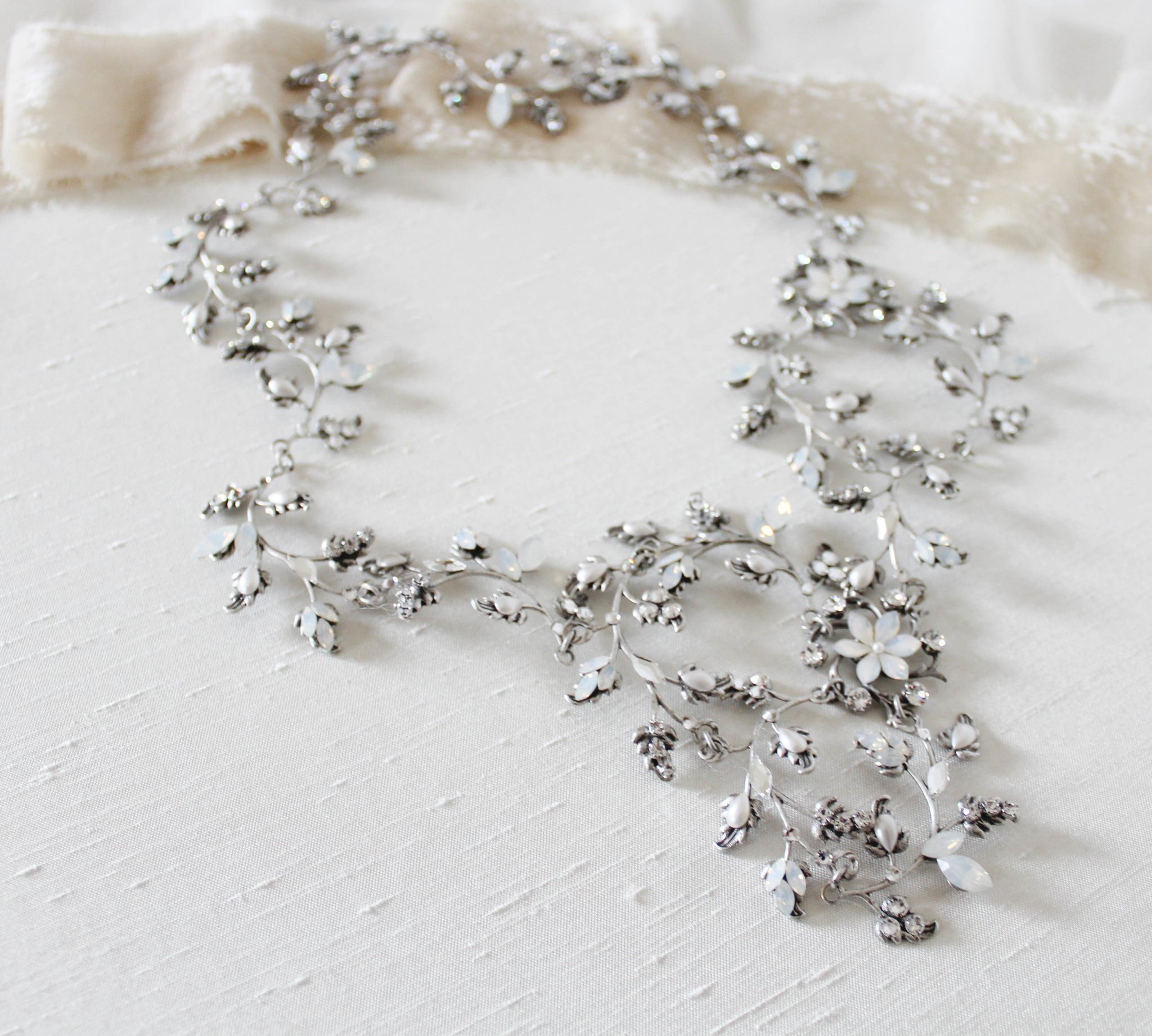 Antique silver Vintage style Boho Wedding headpiece - ABIGAIL - Treasures by Agnes