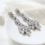 Crystal Bridal Chandelier earrings - ARIA - Treasures by Agnes
