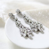 Crystal Bridal Chandelier earrings - ARIA - Treasures by Agnes