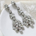 Crystal Bridal Chandelier earrings - ARIA - Treasures by Agnes