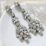 Crystal Bridal Chandelier earrings - ARIA - Treasures by Agnes