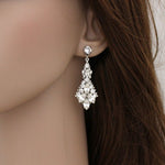 Crystal Bridal Chandelier earrings - ARIA - Treasures by Agnes