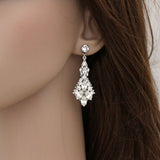 Crystal Bridal Chandelier earrings - ARIA - Treasures by Agnes