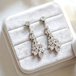 Crystal Bridal Chandelier earrings - ARIA - Treasures by Agnes