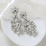 Crystal cluster Bridal earrings - ELLA - Treasures by Agnes