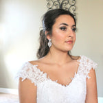 Crystal cluster Bridal earrings - ELLA - Treasures by Agnes