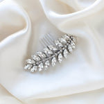 Crystal leaf bridal hair comb - ELSIE - Treasures by Agnes