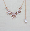Dainty Rose gold CZ Bridal back drop necklace - TAYLOR - Treasures by Agnes