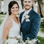 Dainty rose gold CZ bridal necklace and earring set - MARISOL - Treasures by Agnes