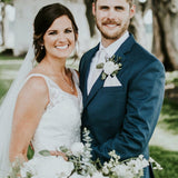 Dainty rose gold CZ bridal necklace and earring set - MARISOL - Treasures by Agnes