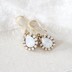 Delicate crystal drop bridal earrings - GIGI - Treasures by Agnes