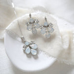 Delicate necklace and earrings for bride - Corinne