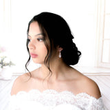 Delicate Rose gold Backdrop necklace and earring set - PRISCILLA - Treasures by Agnes