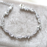 Delicate Rose gold cubic zirconia tennis bracelet - RACHEL