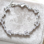 Delicate Rose gold CZ Bridal tennis bracelet - THALIA
