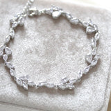 Delicate Rose gold CZ Bridal tennis bracelet - THALIA