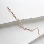 Delicate Rose gold CZ Bridal tennis bracelet - THALIA - Treasures by Agnes