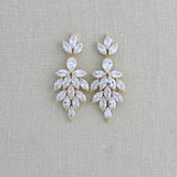 Rose gold wedding statement earrings for bride - ALICIA - Treasures by Agnes