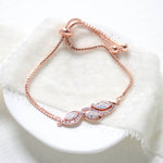 Dainty Rose gold adjustable slide bracelet - HADLEY