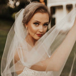 Rose gold chandelier bridal earrings - KENDRA