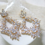 Large cluster style hoop statement earrings - FRANCESCA - Treasures by Agnes