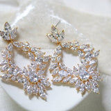 Large cluster style hoop statement earrings - FRANCESCA - Treasures by Agnes