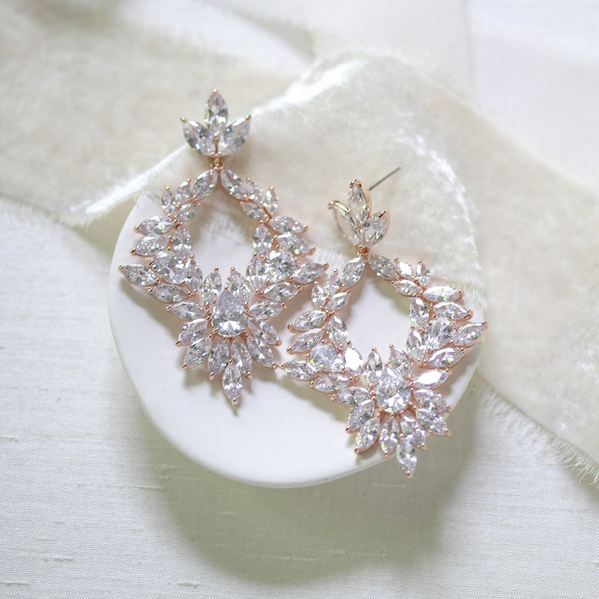 Large cluster style hoop statement earrings - FRANCESCA - Treasures by Agnes