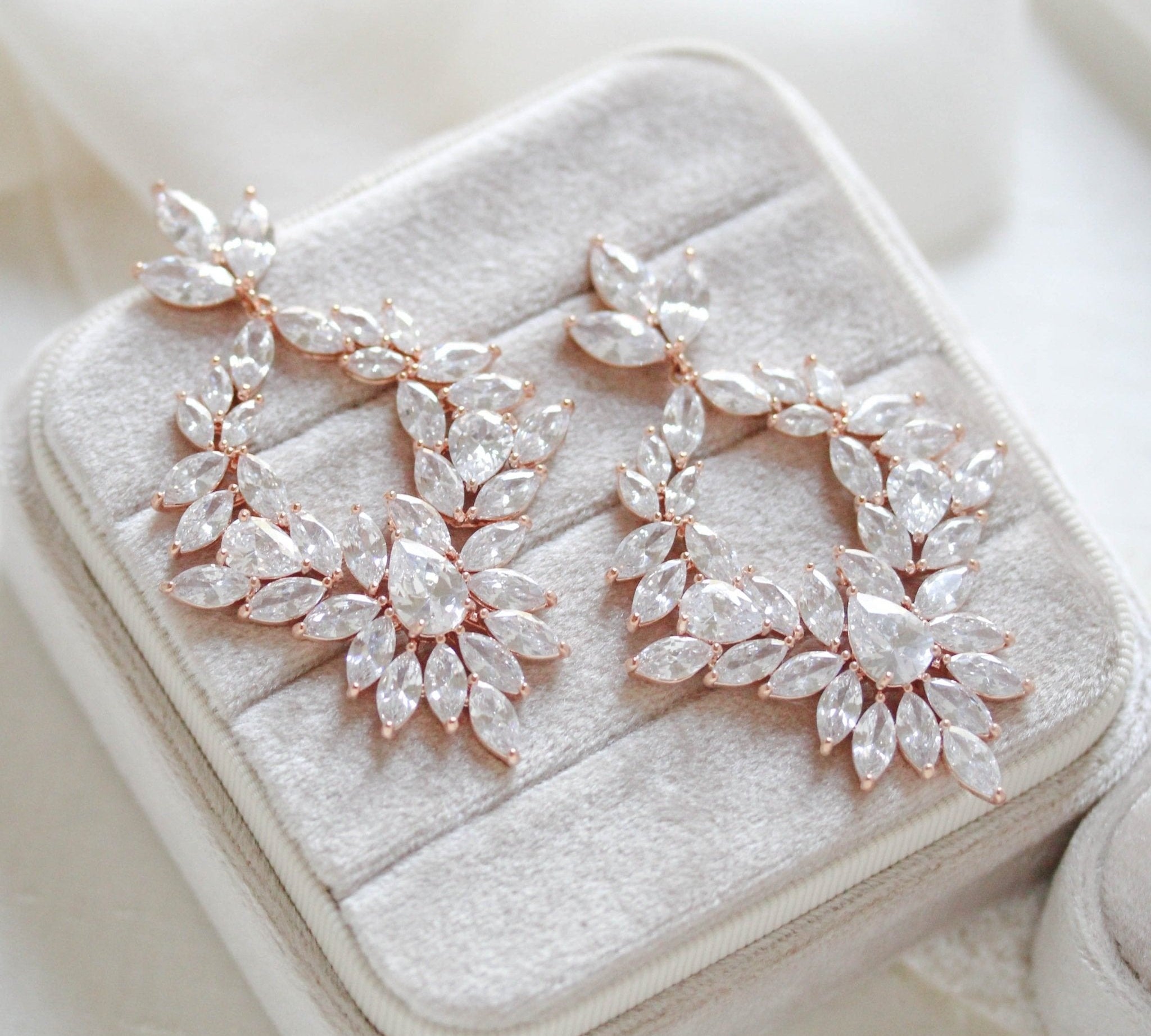 Large cluster style hoop statement earrings - FRANCESCA - Treasures by Agnes