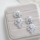 Large rose gold Bridal chandelier statement earrings - NATALIE - Treasures by Agnes