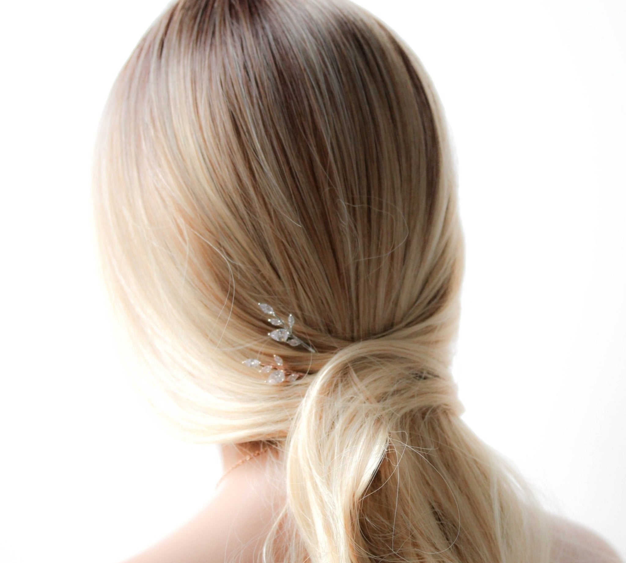 Rose gold bridal hair pins with vine design - APRILLE - Treasures by Agnes