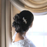Rose gold crystal bridal hair comb - JILL - Treasures by Agnes