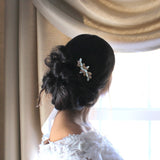 Rose gold crystal bridal hair comb - JILL - Treasures by Agnes
