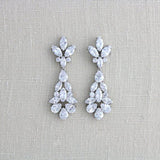 Rose gold cubic zirconia Bridal chandelier earrings - DIVINE - Treasures by Agnes