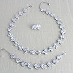 Rose gold Cubic zirconia Bridal jewelry set - KATIE - Treasures by Agnes