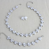 Rose gold Cubic zirconia Bridal jewelry set - KATIE - Treasures by Agnes