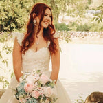 Rose gold Cubic Zirconia Bridal necklace and earring set - LILY - Treasures by Agnes