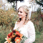 Rose gold Cubic Zirconia Bridal necklace and earring set - LILY - Treasures by Agnes