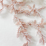 Rose gold cubic zirconia leaf hair vine wedding headpiece - MARTINA - Treasures by Agnes