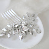 Simple crystal bridal hair comb - OPHELIA - Treasures by Agnes
