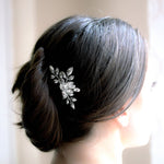 Simple crystal bridal hair comb - OPHELIA - Treasures by Agnes