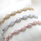 Simple Rose gold bridal Bracelet - SCARLETT - Treasures by Agnes