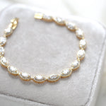 Simple Rose gold bridal Bracelet - SCARLETT - Treasures by Agnes