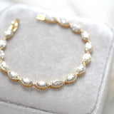 Simple Rose gold bridal Bracelet - SCARLETT - Treasures by Agnes